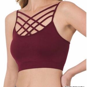 Brand: Zenana Bralette Criss Cross Bra Size L/XL
